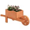 Wheelbarrow Planters 2 pcs 18.5"x5.9"x7.5" Solid Wood Fir