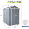 6x4ft Resin Outdoor Storage Shed Kit-Perfect to Store Patio Furniture,Grey