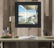 "Waiting on Sunset" By John Rossini, Printed Wall Art, Ready To Hang Framed Poster, Black Frame