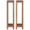 Plant Stands 2 pcs 9.8"x9.8"x39.4" Solid Teak Wood