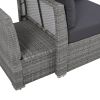 Patio Furniture Set Outdoor Furniture Daybed Rattan Sectional Furniture Set Patio Seating Group With Cushions and Center Table for Patio, Lawn, Backya