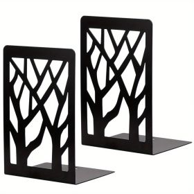 Twig Metal Retro Iron Textbook File Classification Bookend Shelf Black / White Bookend (Color: Black)