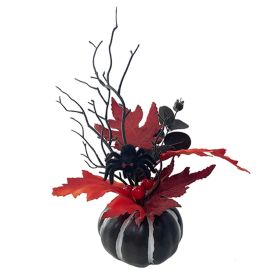 Pumpkin Fall Decorations with Sunflower Maple Leaves Berry for Table Centerpieces (Color: Q5)