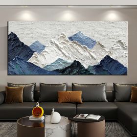 Handmade Oil Painting Thick Texture Abstract Landscape Oil Painting Gorgeous Abstract Landscape 3D Wall Art on Canvas Serene Abstract Landscape 3D Lar (style: 1, size: 75x150cm)