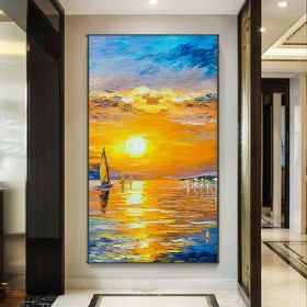 Handmade Oil Painting Modern Oil Painting On Canvas Abstract Oil Painting Hand Painted Large Wall Art For Living Room Hallway Bedroom Luxurious Decora (style: 1, size: 60x120cm)