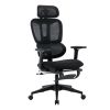 Multi-functional Ergonomic Mesh Office Chair with Adjustable Armrest,Footrest,Lumbar Support, 360¬∞  Silent Wheels,Headrest for Home & Office