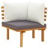 8 Piece Patio Lounge Set with Cushions Solid Acacia Wood