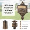 Outdoor Lawn Decor Retro Cast Aluminum Mailbox