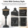 Outdoor Lawn Decor Retro Cast Aluminum Mailbox