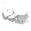 U_Style Customizable Outdoor Patio Furniture Set, Wicker Furniture Sofa Set with Thick Cushions, Suitable for Backyard, Porch.