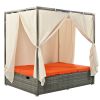 [Not allowed to sell to Wayfair]Adjustable Sun Bed With Curtain; High Comfort; With 3 Colors