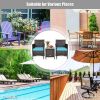 3 Pieces Ergonomic Wicker Patio Conversation Set