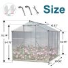 6 x 8 FT Polycarbonate Greenhouse with Roof Vent for Outdoors Gardening Canopy Plants Shed, Silver/Green