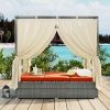 [Not allowed to sell to Wayfair]Adjustable Sun Bed With Curtain; High Comfort; With 3 Colors