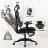 Multi-functional Ergonomic Mesh Office Chair with Adjustable Armrest,Footrest,Lumbar Support, 360¬∞  Silent Wheels,Headrest for Home & Office