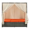 [Not allowed to sell to Wayfair]Adjustable Sun Bed With Curtain; High Comfort; With 3 Colors