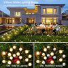 Solar Garden Lights Outdoor Decorations; 4 Pack Upgraded 8 LED Solar Powered Firefly Lights; Flexible Waterproof Solar Swaying Light for Yard Pathway