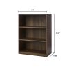 3-Shelf Bookcase with Adjustable Shelves